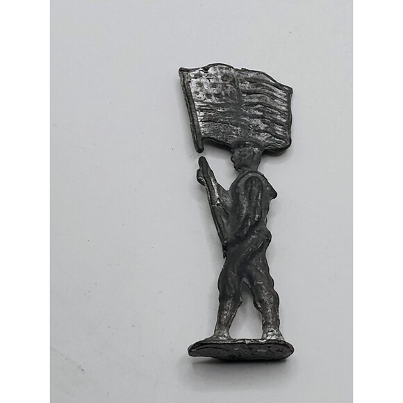 Lot Of 6) 5 Aluminum WWI Soldiers + 1976 Minute Man Revolitionary Bicentennial - Picture 14 of 16